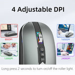 HXSJ M113 Dual-Mode Kabellose Maus mit 2,4 GHz und Bluetooth 5.1, 2400 DPI
