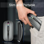 HXSJ M113 Dual-Mode Kabellose Maus mit 2,4 GHz und Bluetooth 5.1, 2400 DPI