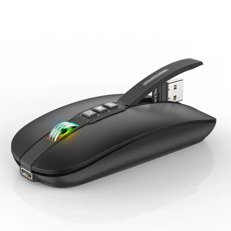 HXSJ M113 Dual-Mode Kabellose Maus mit 2,4 GHz und Bluetooth 5.1, 2400 DPI