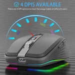 HXSJ M303 2400DPI Dual Mode 2.4GHz + Bluetooth 5.1 Kabellose Maus