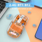 HXSJ T900 Transparente magnetische kabellose Drei-Modi-Gaming-Maus