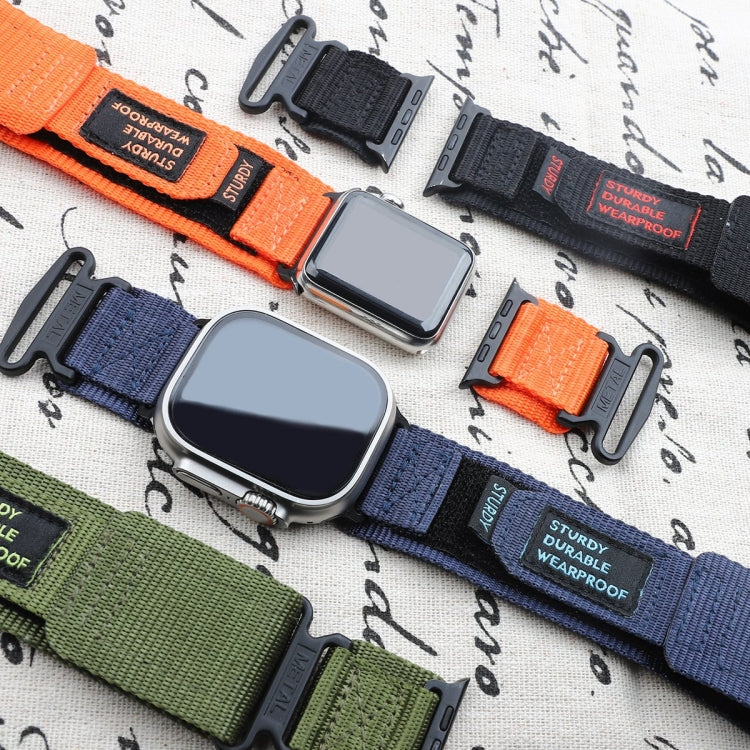 AW Nylon Zweiteiliges Uhrenarmband, für Apple Watch Series 7 41mm, für Apple Watch Series 7 45mm, für Apple Watch SE 40mm, für Apple Watch SE 44mm, für Apple Watch Series 6 40mm, für Apple Watch Series 6 44mm, für Apple Watch Series 5 44mm