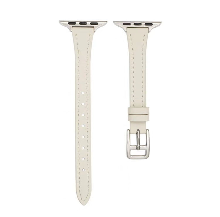 T-förmiges schlankes echtes Leder-Uhrenarmband, für Apple Watch Series 5 44mm, für Apple Watch Series 5 40mm, für Apple Watch Series 4 44mm, für Apple Watch Series 4 40mm, für Apple Watch Series 3 38mm, für Apple Watch Series 3 42mm