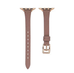 T-förmiges schlankes echtes Leder-Uhrenarmband, für Apple Watch Series 10 46mm, für Apple Watch Series 10 42mm, für Apple Watch SE 2023 44mm, für Apple Watch SE 2023 40mm, für Apple Watch Ultra 2 49mm, für Apple Watch Series 9 45mm