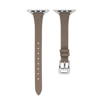 T-förmiges schlankes echtes Leder-Uhrenarmband, für Apple Watch Series 10 46mm, für Apple Watch Series 10 42mm, für Apple Watch SE 2023 44mm, für Apple Watch SE 2023 40mm, für Apple Watch Ultra 2 49mm, für Apple Watch Series 9 45mm