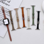 T-förmiges schlankes echtes Leder-Uhrenarmband, für Apple Watch Series 10 46mm, für Apple Watch Series 10 42mm, für Apple Watch SE 2023 44mm, für Apple Watch SE 2023 40mm, für Apple Watch Ultra 2 49mm, für Apple Watch Series 9 45mm