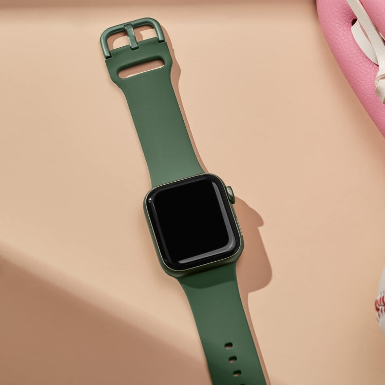 Pin Buckle Silicone Watch Band, For Apple Watch Series 6 40mm