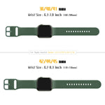 Uhrenarmband aus Silikon mit Dornschließe, für Apple Watch Series 9 45mm