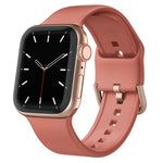 Uhrenarmband aus Silikon mit Dornschließe, für Apple Watch Series 9 45mm