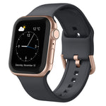 Uhrenarmband aus Silikon mit Dornschließe, für Apple Watch Series 9 45mm