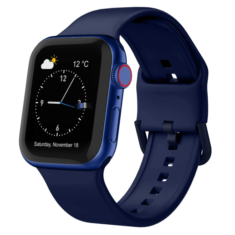 Uhrenarmband aus Silikon mit Dornschließe, für Apple Watch Series 9 45mm