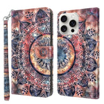 3D Painted Leather Phone Case, For iPhone 16 Pro Max, For iPhone 16 Pro, For iPhone 16 Plus, For iPhone 16