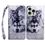 3D Painted Leather Phone Case, For iPhone 16 Pro Max, For iPhone 16 Pro, For iPhone 16 Plus, For iPhone 16