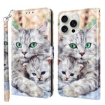 3D Painted Leather Phone Case, For iPhone 16 Pro Max, For iPhone 16 Pro, For iPhone 16 Plus, For iPhone 16