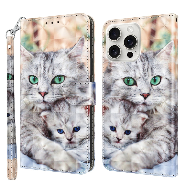 3D Painted Leather Phone Case, For iPhone 16 Pro Max, For iPhone 16 Pro, For iPhone 16 Plus, For iPhone 16