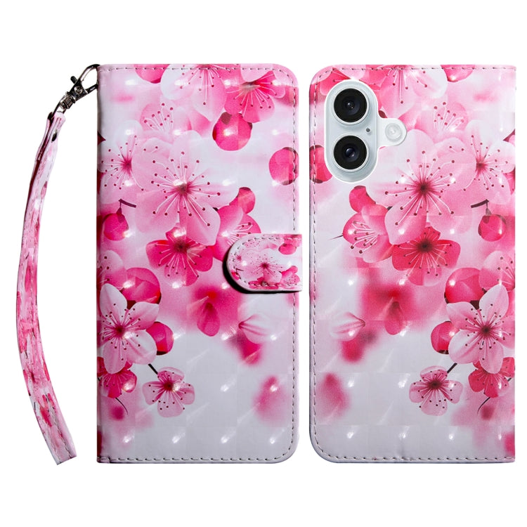3D Painted Leather Phone Case, For iPhone 16 Pro Max, For iPhone 16 Pro, For iPhone 16 Plus, For iPhone 16