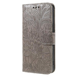 Klappbare Leder-Handyhülle mit Spitzenblumenprägung, Für iPhone 17e / 16e, Für iPhone 17 Pro Max, Für iPhone 17 Pro, Für iPhone 17, Für iPhone Air, Für iPhone 16 Pro Max, Für iPhone 16 Pro, Für iPhone 16 Plus