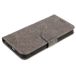 Klappbare Leder-Handyhülle mit Spitzenblumenprägung, Für iPhone 17e / 16e, Für iPhone 17 Pro Max, Für iPhone 17 Pro, Für iPhone 17, Für iPhone Air, Für iPhone 16 Pro Max, Für iPhone 16 Pro, Für iPhone 16 Plus