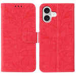 Klappbare Leder-Handyhülle mit Spitzenblumenprägung, Für iPhone 17e / 16e, Für iPhone 17 Pro Max, Für iPhone 17 Pro, Für iPhone 17, Für iPhone Air, Für iPhone 16 Pro Max, Für iPhone 16 Pro, Für iPhone 16 Plus