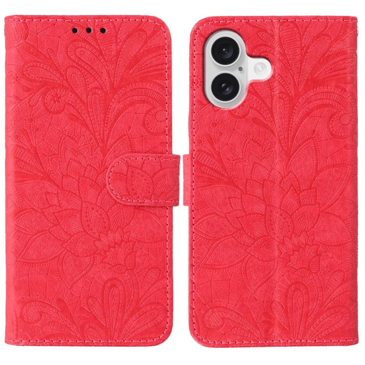 Klappbare Leder-Handyhülle mit Spitzenblumenprägung, Für iPhone 17e / 16e, Für iPhone 17 Pro Max, Für iPhone 17 Pro, Für iPhone 17, Für iPhone Air, Für iPhone 16 Pro Max, Für iPhone 16 Pro, Für iPhone 16 Plus