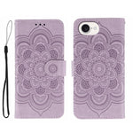Leder-Handyhülle mit Sonnenmandala-Prägung, Für iPhone 16e / 17e, Für iPhone 17 Pro Max, Für iPhone 17 Pro, Für iPhone 17, Für iPhone Air, Für iPhone 15 Pro Max