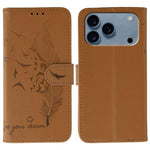 Handyhülle aus Leder mit Feder- und Litschi-Muster, für iPhone 17 Pro Max, für iPhone 17 Pro, für iPhone 17, für iPhone Air, für iPhone 15 Pro Max, für iPhone 15 Pro, für iPhone 15 Plus, für iPhone 15