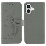 Handyhülle aus Leder mit Feder- und Litschi-Muster, für iPhone 17 Pro Max, für iPhone 17 Pro, für iPhone 17, für iPhone Air, für iPhone 15 Pro Max, für iPhone 15 Pro, für iPhone 15 Plus, für iPhone 15