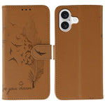 Handyhülle aus Leder mit Feder- und Litschi-Muster, für iPhone 17 Pro Max, für iPhone 17 Pro, für iPhone 17, für iPhone Air, für iPhone 15 Pro Max, für iPhone 15 Pro, für iPhone 15 Plus, für iPhone 15