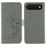Handyhülle aus Leder mit Feder- und Litschi-Muster, für iPhone 17 Pro Max, für iPhone 17 Pro, für iPhone 17, für iPhone Air, für iPhone 15 Pro Max, für iPhone 15 Pro, für iPhone 15 Plus, für iPhone 15