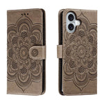 Mandala Embossing Pattern Horizontal Flip Leather Phone Case, For iPhone 16 Pro Max, For iPhone 16 Pro, For iPhone 16 Plus, For iPhone 16, For iPhone 15 Pro Max, For iPhone 15 Pro