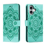 Mandala Embossing Pattern Horizontal Flip Leather Phone Case, For iPhone 16 Pro Max, For iPhone 16 Pro, For iPhone 16 Plus, For iPhone 16, For iPhone 15 Pro Max, For iPhone 15 Pro