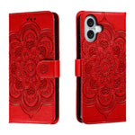 Mandala Embossing Pattern Horizontal Flip Leather Phone Case, For iPhone 16 Pro Max, For iPhone 16 Pro, For iPhone 16 Plus, For iPhone 16, For iPhone 15 Pro Max, For iPhone 15 Pro