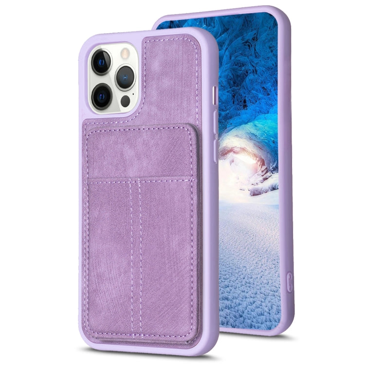 BF28 Frosted Card Bag Phone Case with Holder, For iPhone 13 Pro Max, For iPhone 13 Pro, For iPhone 12 / 12 Pro, For iPhone 12 Pro Max, For iPhone 11 Pro Max, For iPhone 11, For iPhone 11 Pro, For iPhone X / XS, For iPhone XR