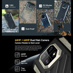 Ulefone Armor 22, robustes Smartphone (IP68/IP69K), 6,58 Zoll, Android 15, MediaTek Helio G96 Octa-Core-Prozessor, Netzwerk: 4G, NFC, OTG, 8 GB + 128 GB, 8 GB + 256 GB