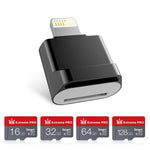 MicroDrive 8-polig zu TF-Karten Adapter Mini iPhone & iPad TF-Kartenleser, Kartenleser