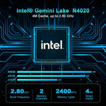 GXMO N42 Windows 11 Intel Gemini Lake N4020C Mini PC NVME SSD WiFi Mini-Desktop-Computer, 4GB+64GB, 4GB+64GB+256GB