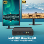 GXMO N42 Windows 11 Intel Gemini Lake N4020C Mini PC NVME SSD WiFi Mini-Desktop-Computer, 4GB+64GB, 4GB+64GB+256GB