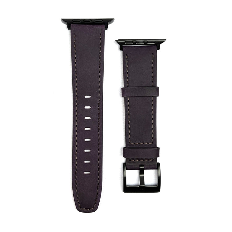 Retro-Textur Leder-Uhrenarmband, Für Apple Watch Ultra 49mm, Für Apple Watch SE 2023 44mm, Für Apple Watch SE 2023 40mm, Für Apple Watch 8 41mm, Für Apple Watch 8 45mm, Für Apple Watch Ultra 2 49mm, Für Apple Watch 9 45mm, Für Apple Watch SE 2022 40mm...