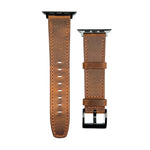 Retro-Textur Leder-Uhrenarmband, Für Apple Watch Ultra 49mm, Für Apple Watch SE 2023 44mm, Für Apple Watch SE 2023 40mm, Für Apple Watch 8 41mm, Für Apple Watch 8 45mm, Für Apple Watch Ultra 2 49mm, Für Apple Watch 9 45mm, Für Apple Watch SE 2022 40mm...