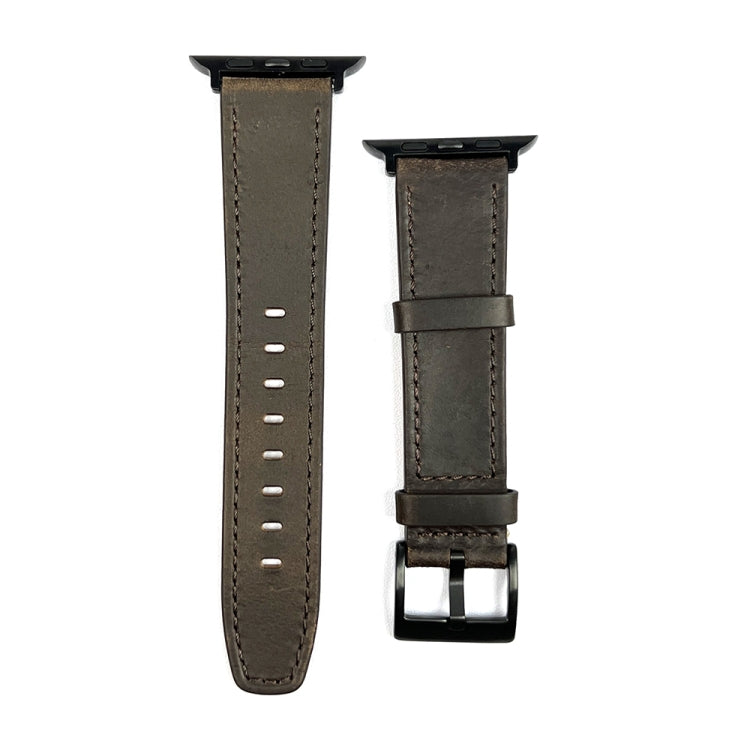 Retro-Textur Leder-Uhrenarmband, Für Apple Watch Ultra 49mm, Für Apple Watch SE 2023 44mm, Für Apple Watch SE 2023 40mm, Für Apple Watch 8 41mm, Für Apple Watch 8 45mm, Für Apple Watch Ultra 2 49mm, Für Apple Watch 9 45mm, Für Apple Watch SE 2022 40mm...