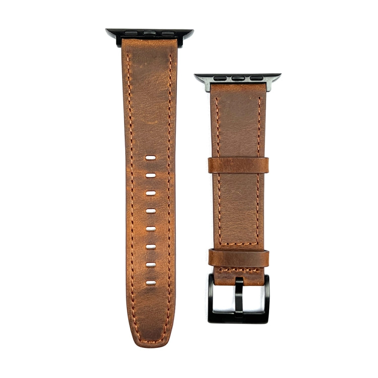 Retro-Textur Leder-Uhrenarmband, Für Apple Watch Ultra 49mm, Für Apple Watch SE 2023 44mm, Für Apple Watch SE 2023 40mm, Für Apple Watch 8 41mm, Für Apple Watch 8 45mm, Für Apple Watch Ultra 2 49mm, Für Apple Watch 9 45mm, Für Apple Watch SE 2022 40mm...