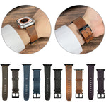 Retro-Textur Leder-Uhrenarmband, Für Apple Watch Ultra 49mm, Für Apple Watch SE 2023 44mm, Für Apple Watch SE 2023 40mm, Für Apple Watch 8 41mm, Für Apple Watch 8 45mm, Für Apple Watch Ultra 2 49mm, Für Apple Watch 9 45mm, Für Apple Watch SE 2022 40mm...