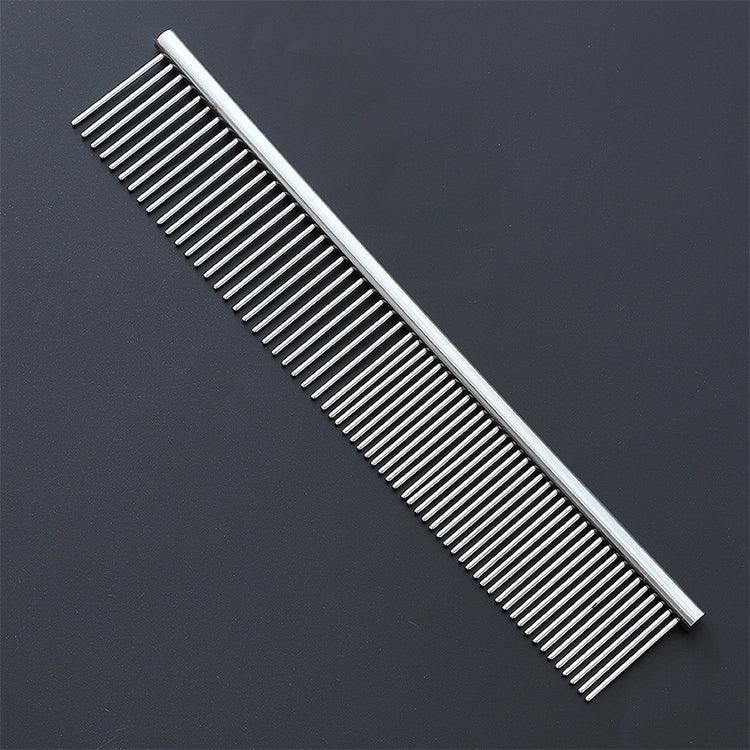 Schönheitskamm für Haustiere, doppelt gezahnt, für flauschiges Fell, 19 cm x 1