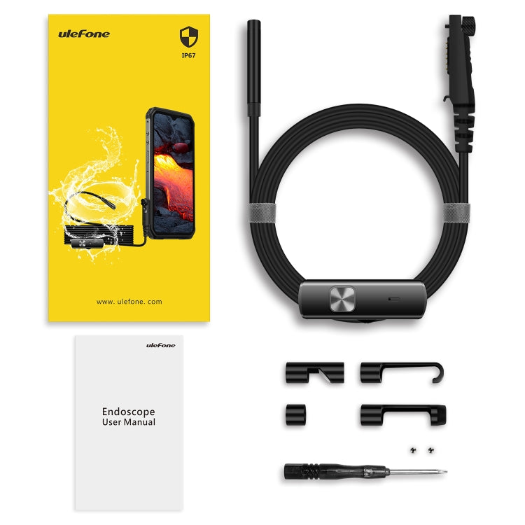 Ulefone Endoskop E1 IP67 wasserdicht 3-in-1 Endoskop für Ulefone Power Armor 21 / 19 / 18T / 16 Pro / 13 / Armor Pad, uSmart E1