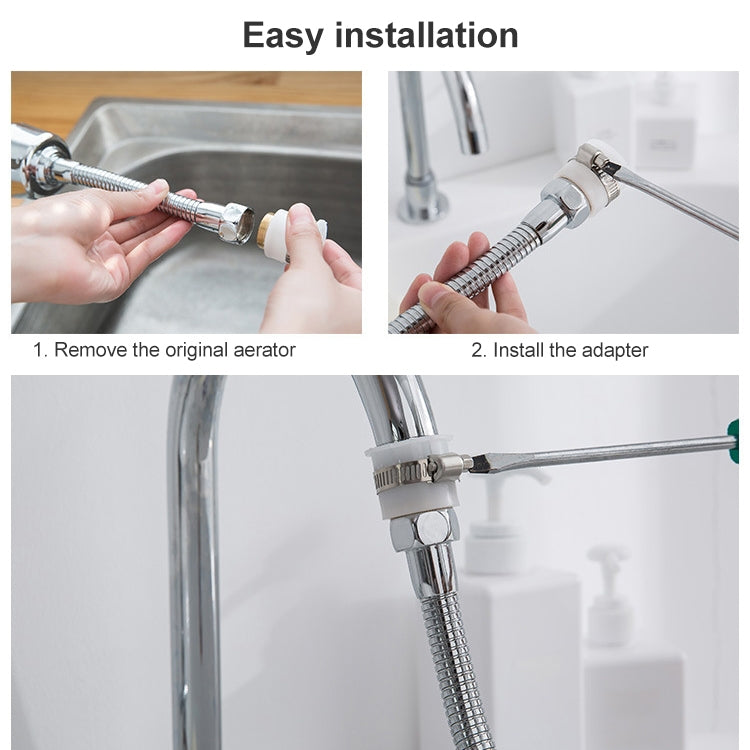 Küchenarmatur Anti-Spritzkopf Druckduschkopf Universal Rotierender Strahlregler Langer Stil