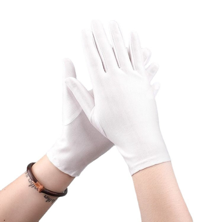 Arbeitsschutz Weiße Anti-Schweiß-Stoff Verdickte Handschuhe, 1 Paar
