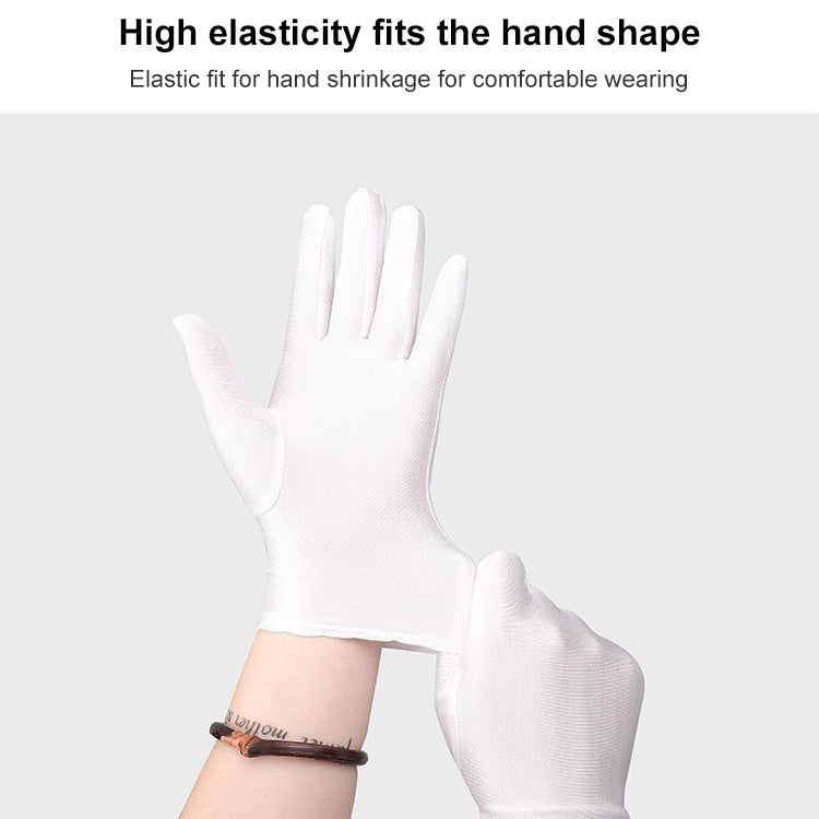 Arbeitsschutz Weiße Anti-Schweiß-Stoff Verdickte Handschuhe, 1 Paar