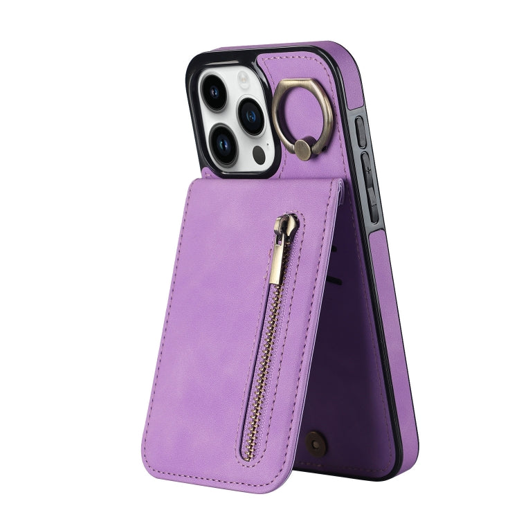 Retro Ring und Reißverschluss RFID-Kartenfach Handyhülle, für iPhone 16 Pro, für iPhone 16 Plus, für iPhone 16, für iPhone 15 Pro Max, für iPhone 15 Pro, für iPhone 15 Plus
