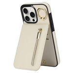 Retro Ring und Reißverschluss RFID-Kartenfach Handyhülle, für iPhone 16 Pro, für iPhone 16 Plus, für iPhone 16, für iPhone 15 Pro Max, für iPhone 15 Pro, für iPhone 15 Plus
