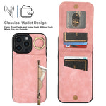 Retro Ring und Reißverschluss RFID-Kartenfach Handyhülle, für iPhone 16 Pro, für iPhone 16 Plus, für iPhone 16, für iPhone 15 Pro Max, für iPhone 15 Pro, für iPhone 15 Plus